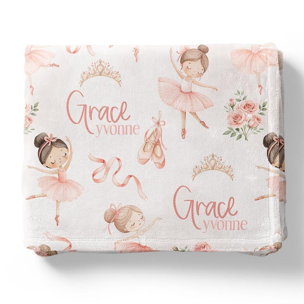 Personalized Sherpa Kids Blanket | Ballet Princess
