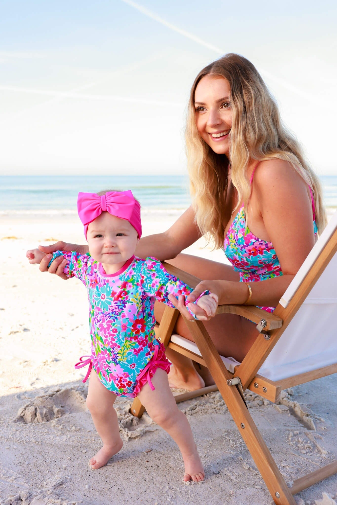 Swim Bow | Fuchsia Petals