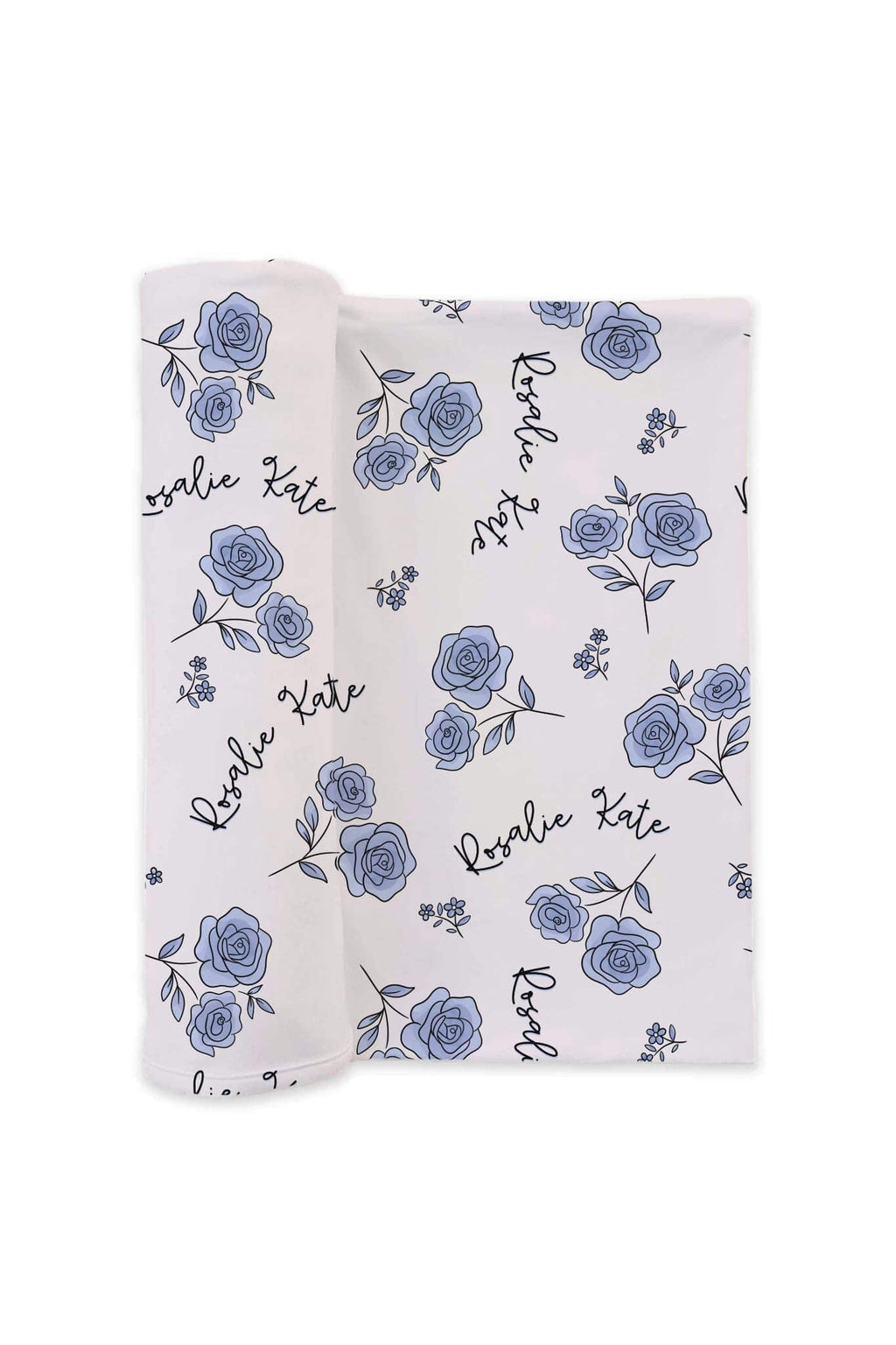 Sapphire Garden Personalized Swaddle Blanket