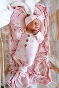 Newborn Baby Knot Gown & Hat Set | Blooming Butterflies