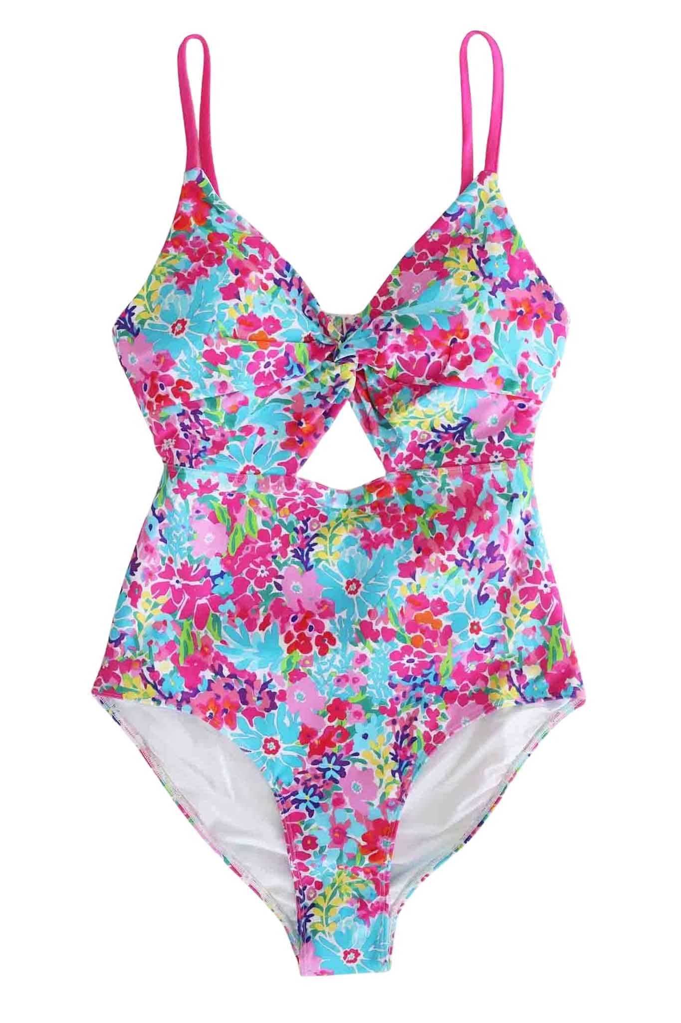 Women's Ruched Cutout One-Piece Swimsuit | Petal Splash