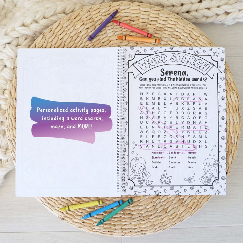Personalized Coloring Book | Mermaid Magic