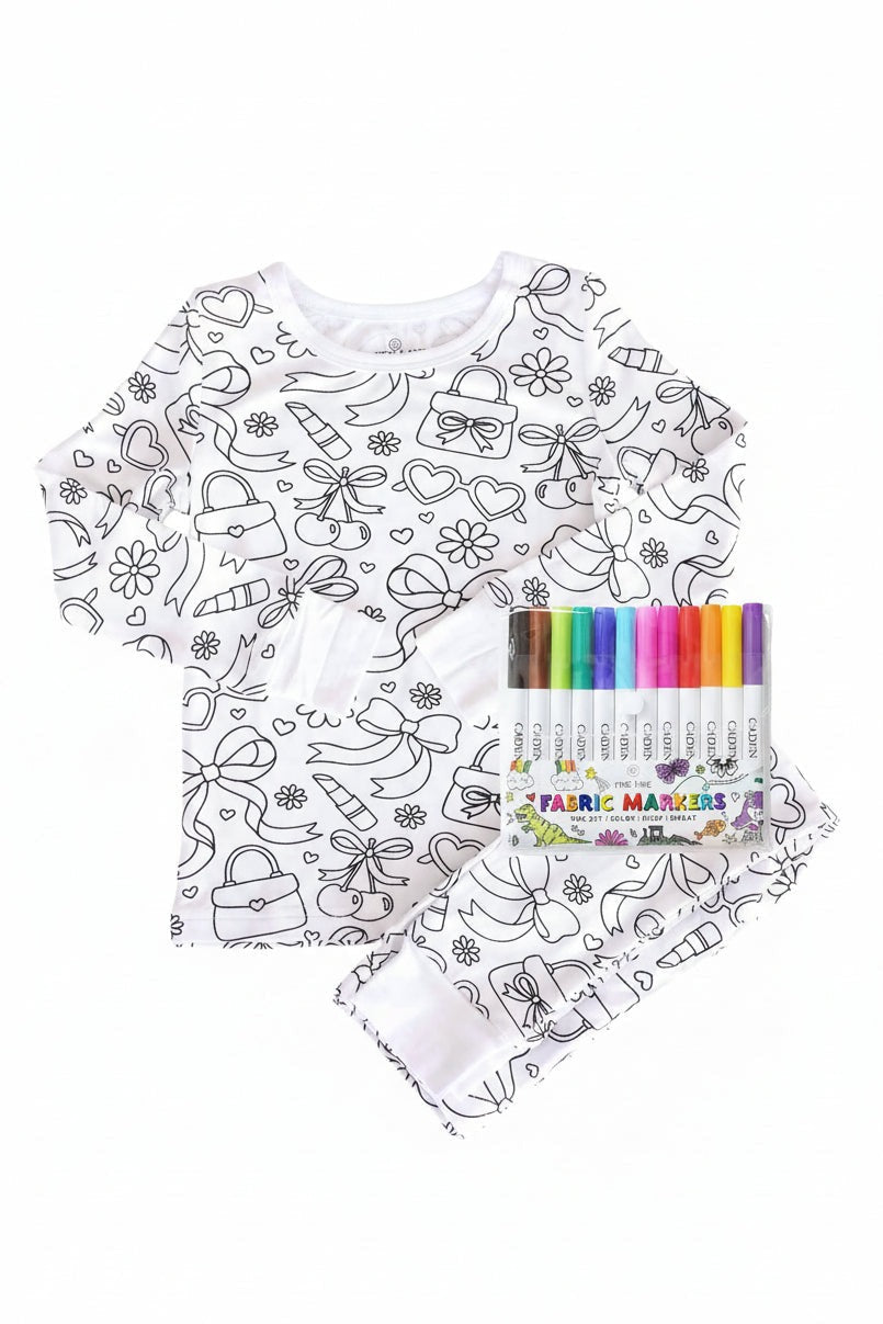 Colorable Two Piece Bamboo Pajama Set | Material Girl