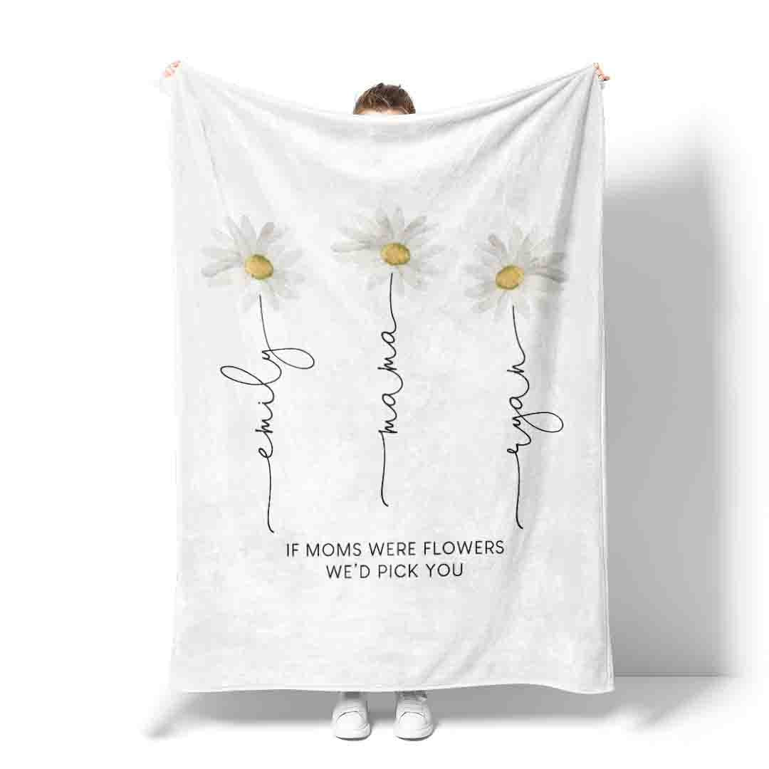 Personalized Blanket | Bouquet for Mom