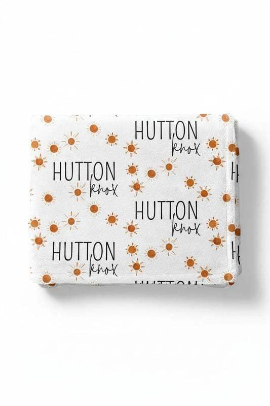 Desert Suns Personalized Toddler Blanket