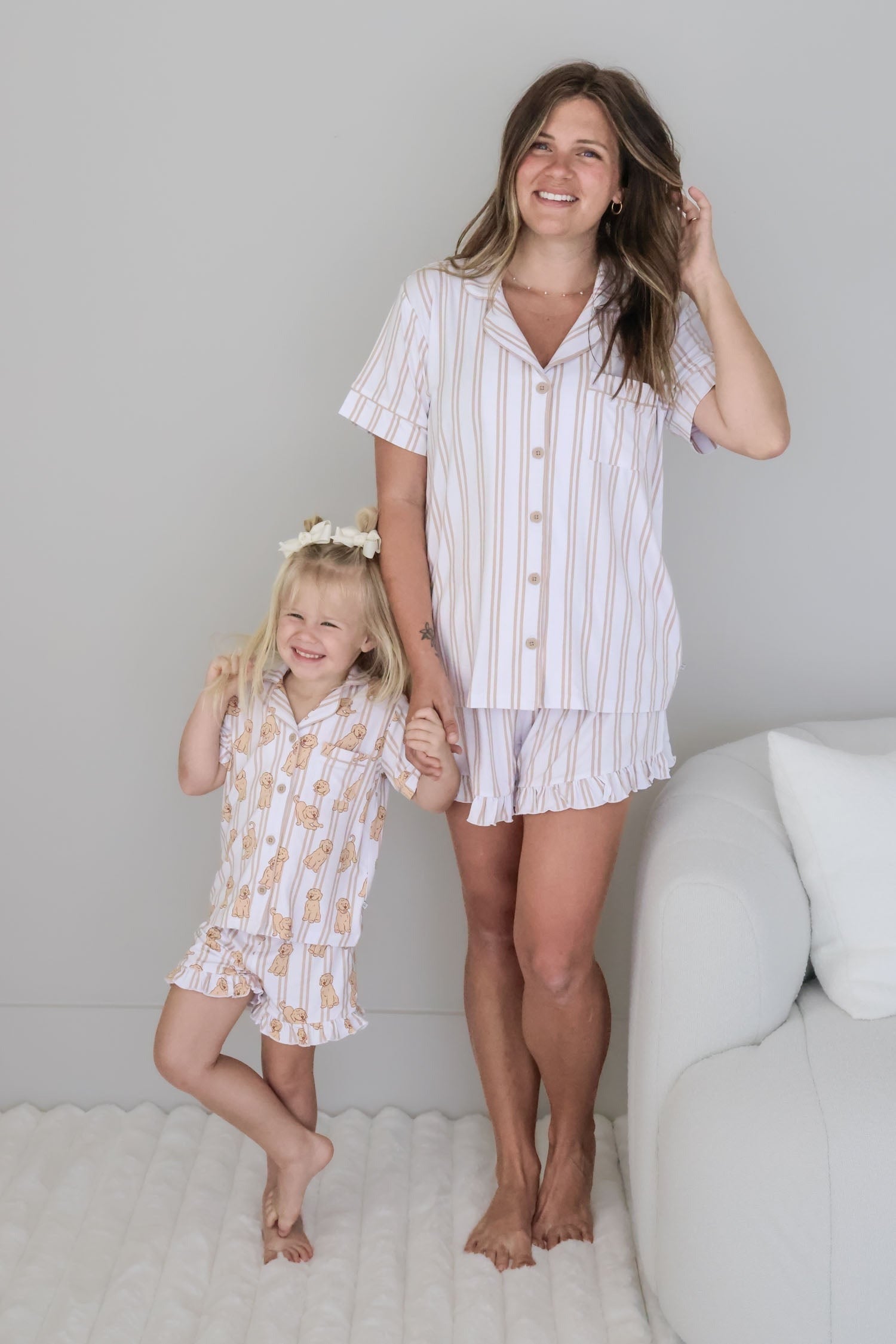Women's Two Piece Short Lounge Set | Stripe Life
