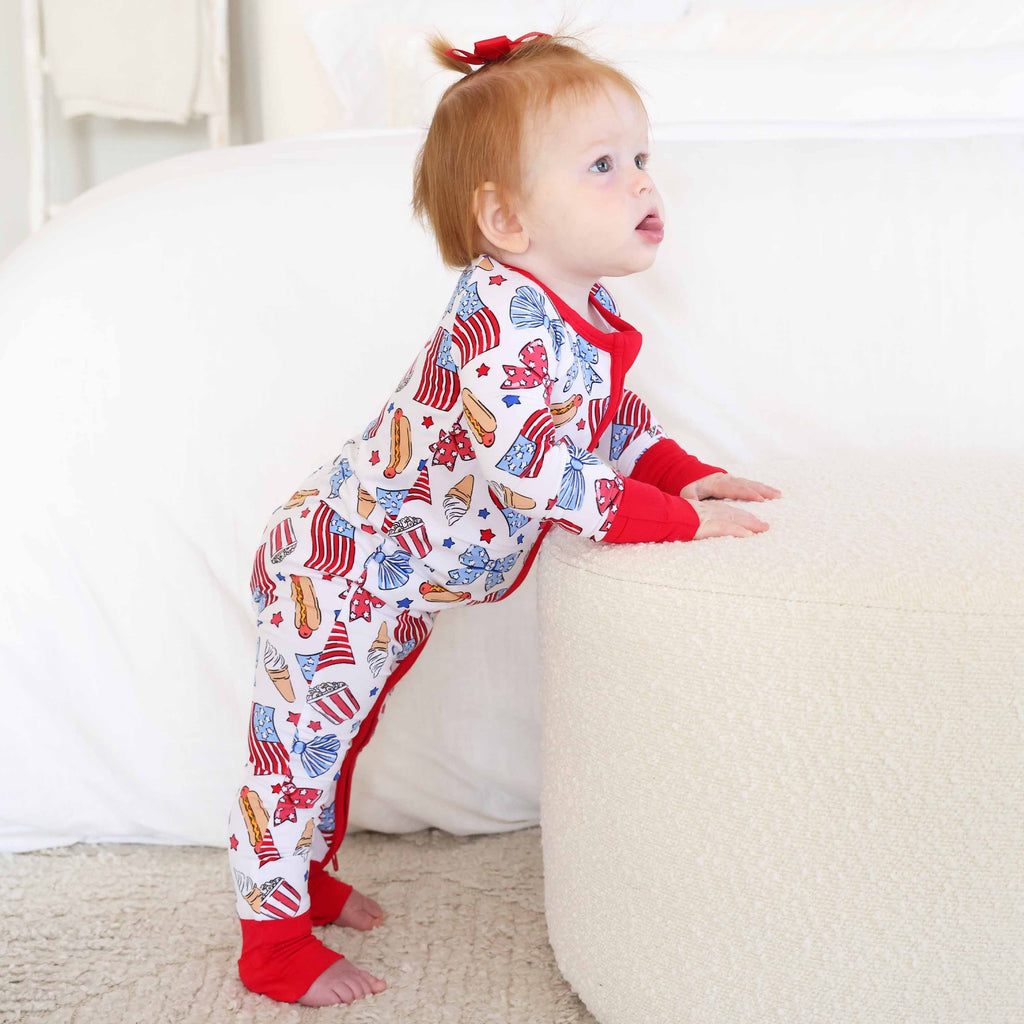 Party in the USA Convertible Zip Romper | Bows