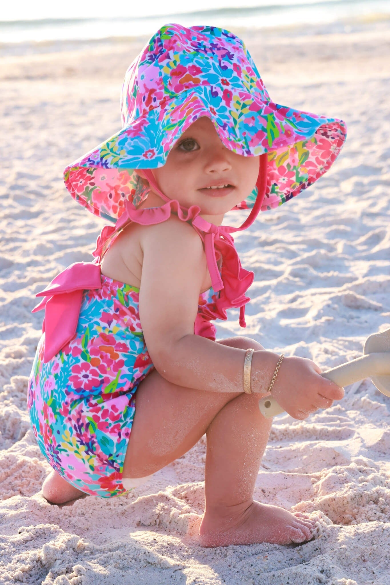 Printed Sun Hat | Petal Splash