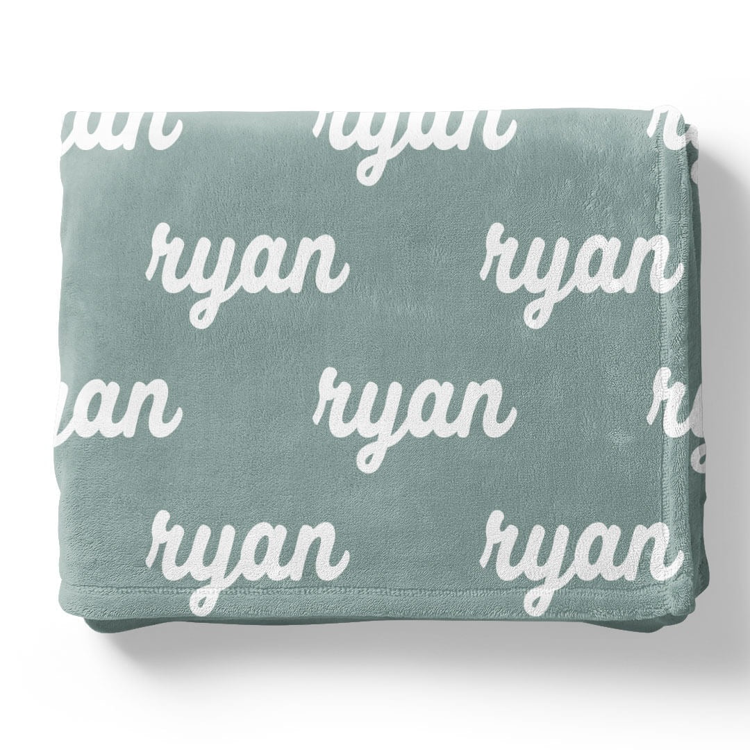 Seafoam Personalized Color Blanket