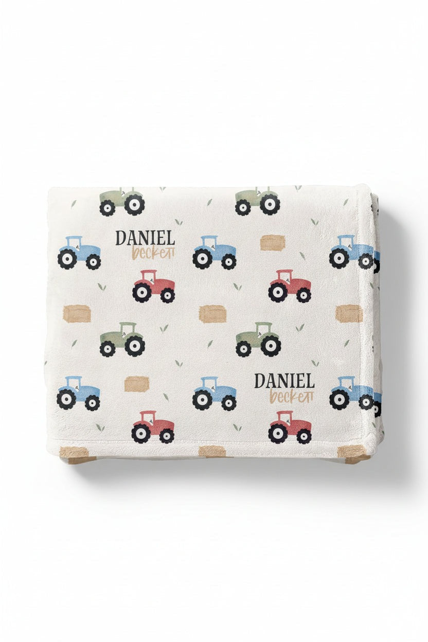 Little Farmer Personalized Kids Blanket