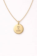 Engraved Circle Charm Necklace