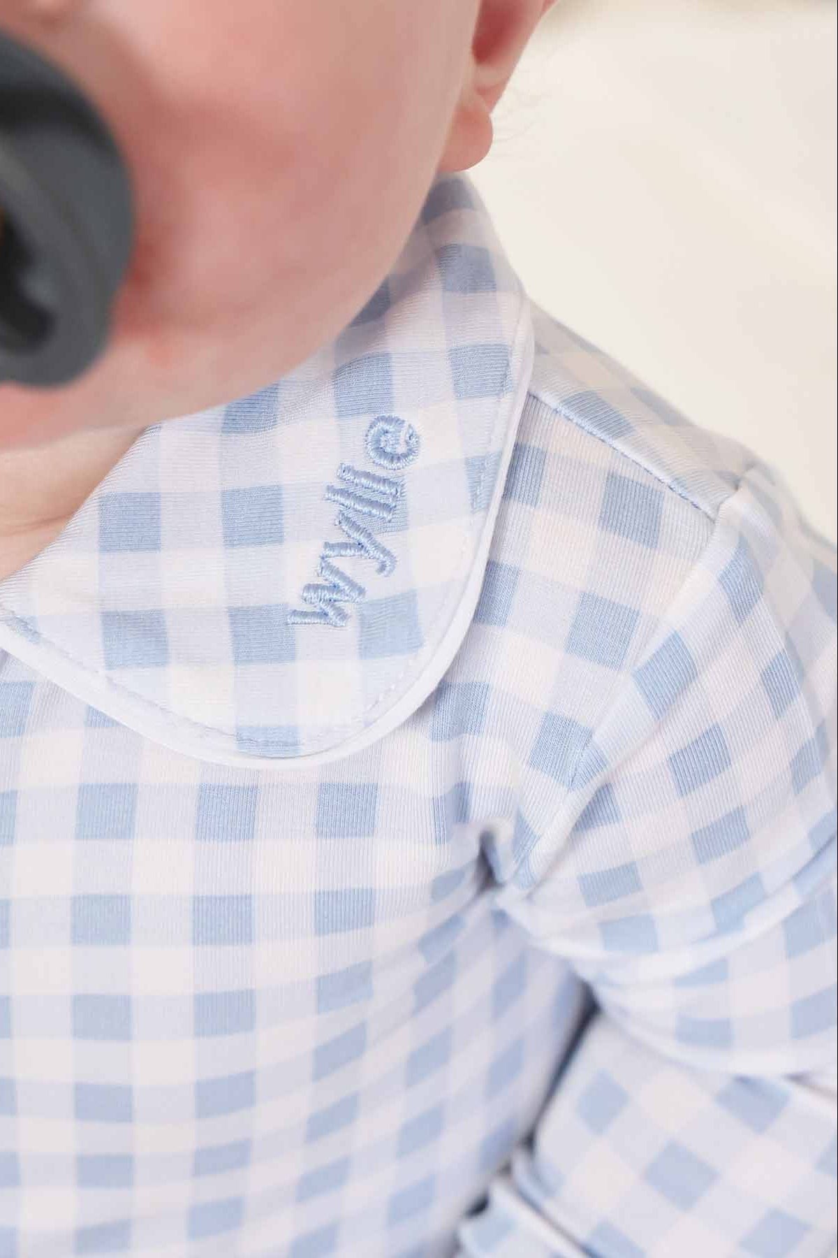 Peter Pan Collar Zipper Footie