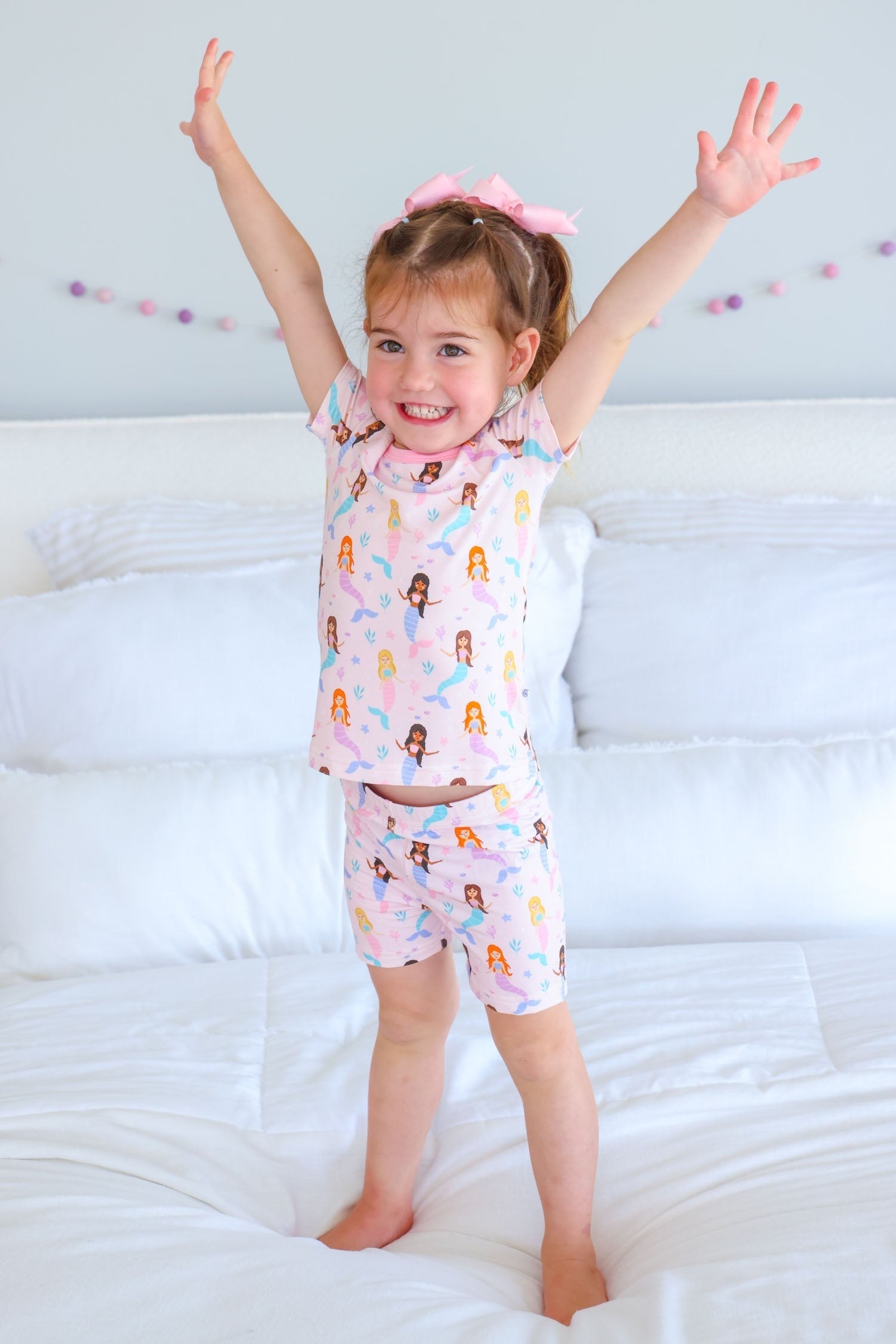 Two Piece Short Pajama Set | Let's Be Mermaids