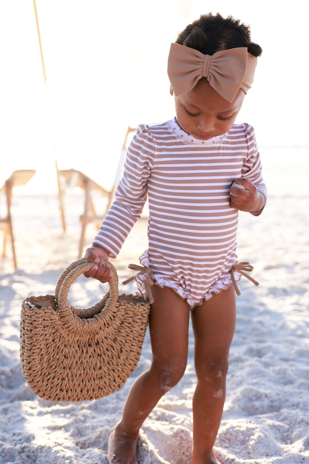Swim Bow | Sandy Mocha