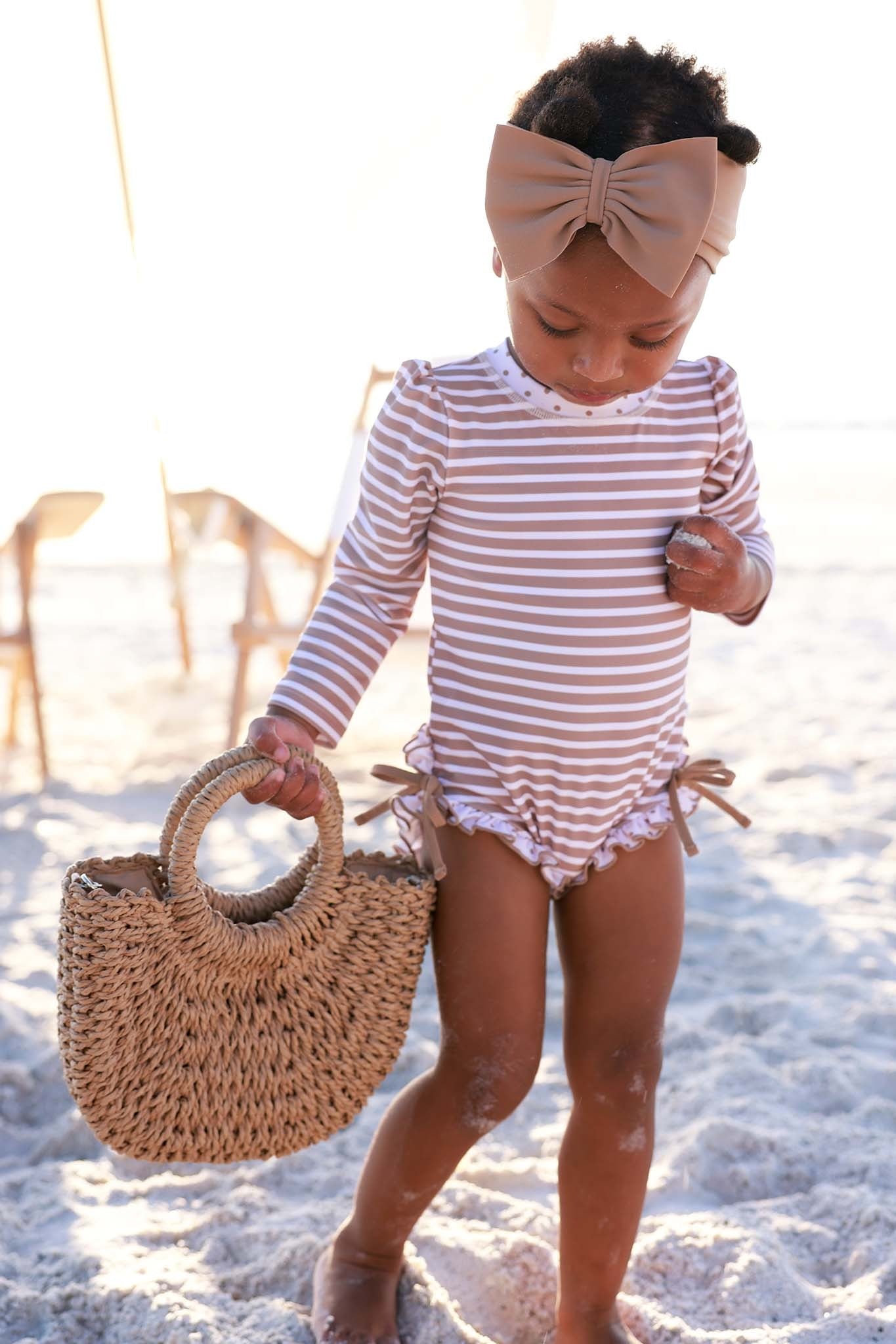 Swim Bow | Sandy Mocha