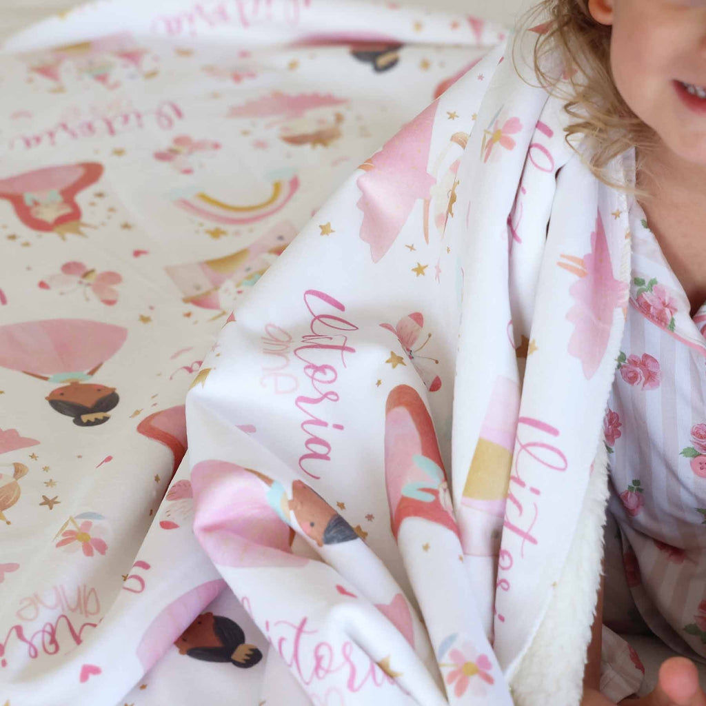 Personalized Sherpa Kids Blanket | Sweet Princess