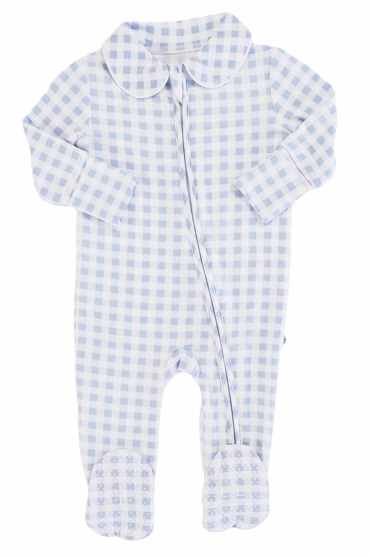 Peter Pan Collar Zipper Footie