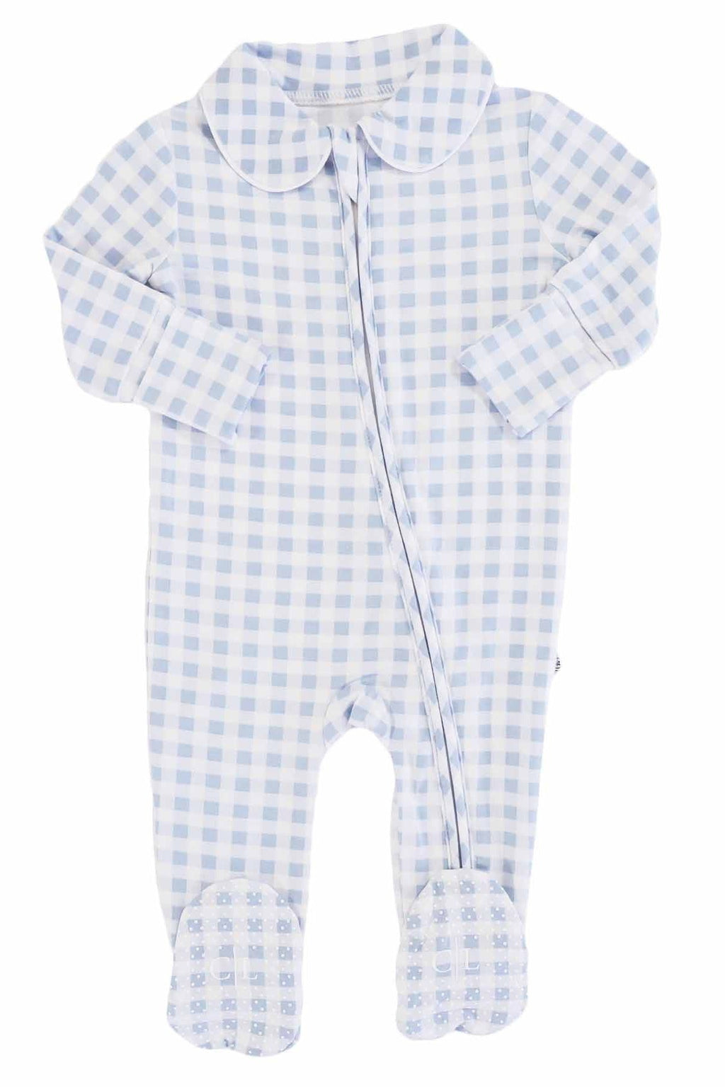 Peter Pan Collar Zipper Footie