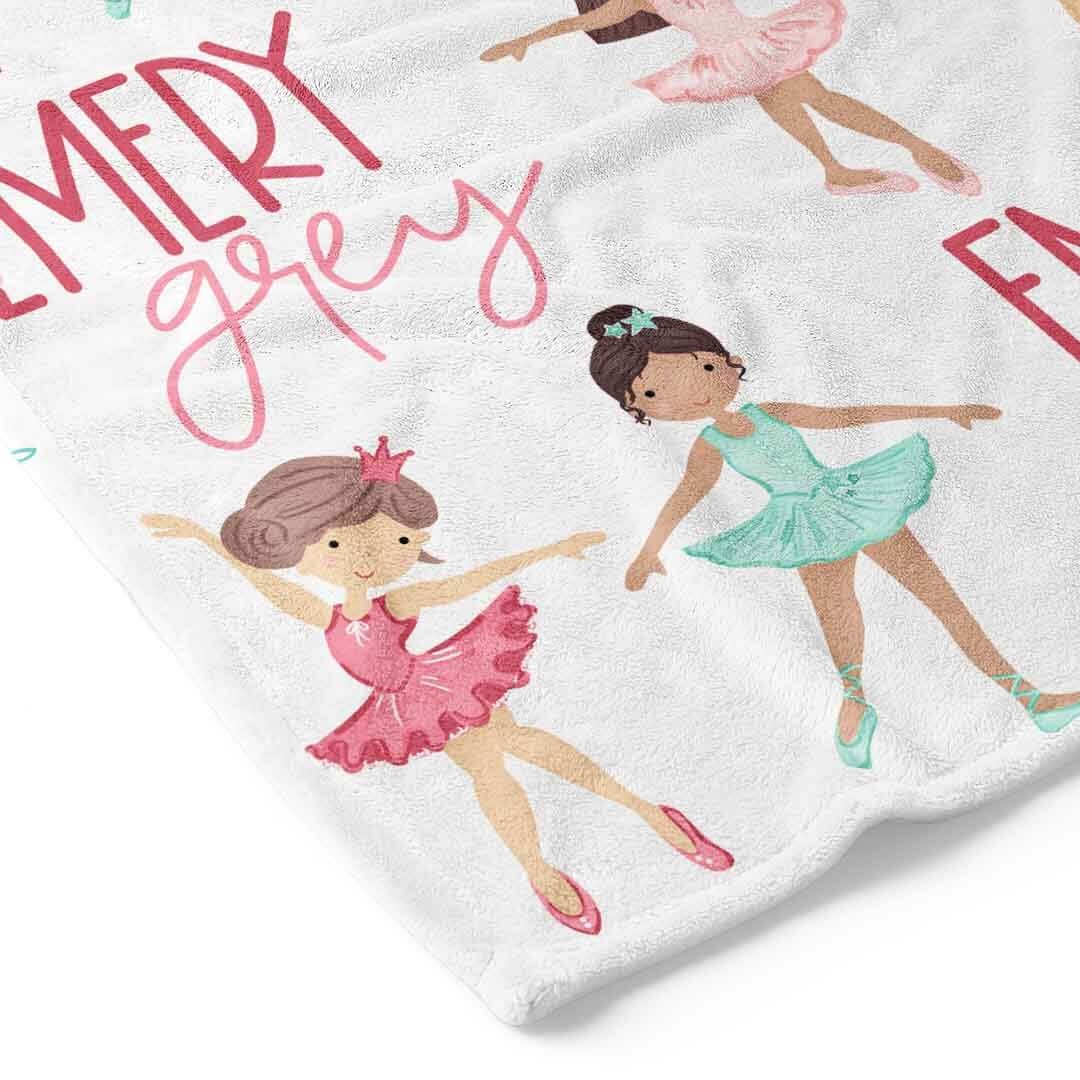 Tiny Dancers Personalized Toddler Blanket