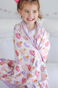 Double Sided Bamboo Blanket | Poolside Pups Pink