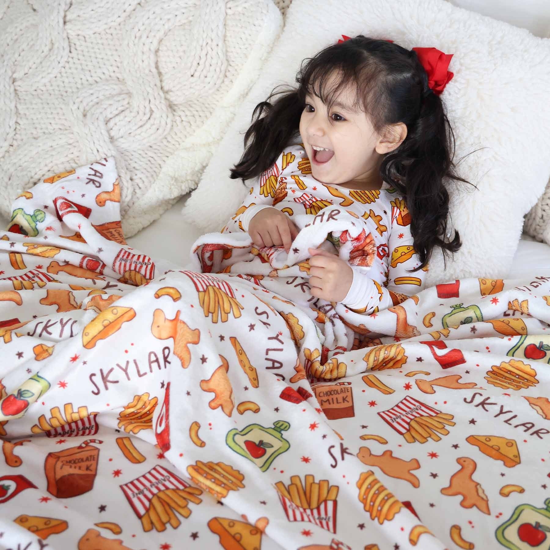 Tiny Bites Personalized Kids Blanket