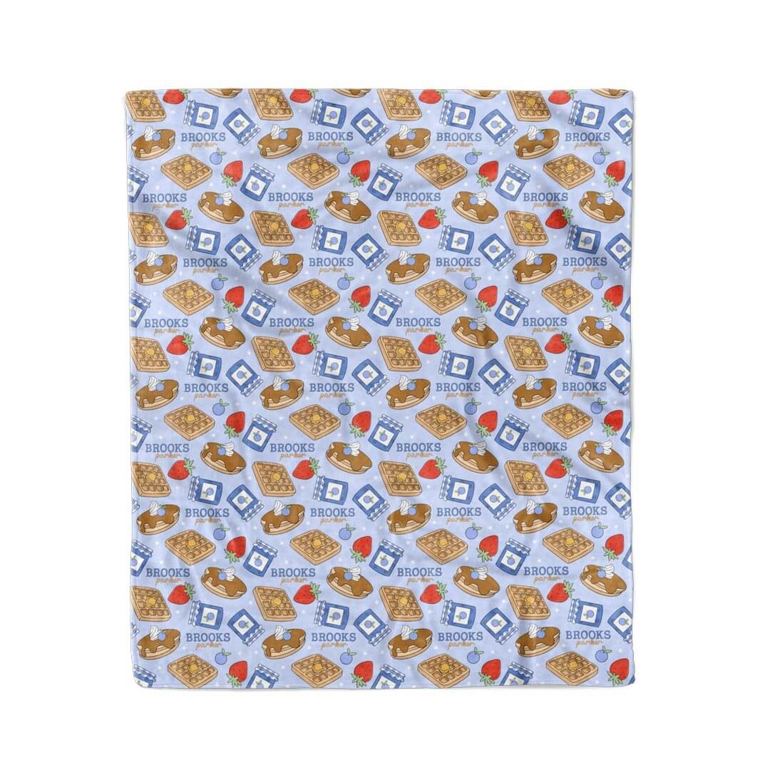 Sweet Stacks Personalized Kids Blanket | Blue