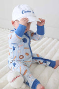 Ballpark Bros Convertible Bamboo Zip Romper