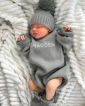Personalized Printed Knit Sweater Bubble | Smoke