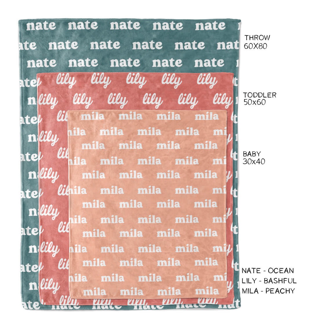 Modern Boho Personalized Color Blanket