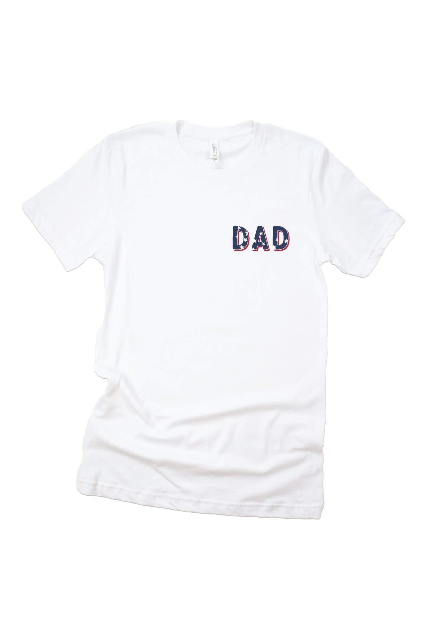 Stars & Stripes Party Dad Graphic Tee | White