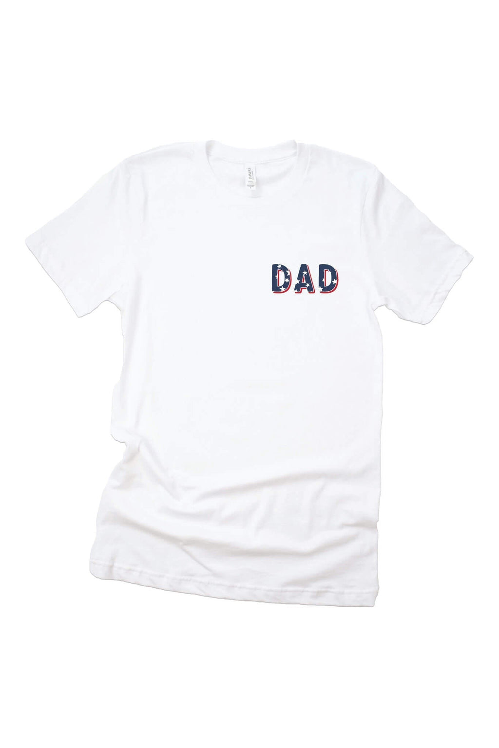 Stars & Stripes Party Dad Graphic Tee | White