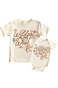 Wildest In The West Neutral Graphic Bodysuit & Kids Tee | Natural