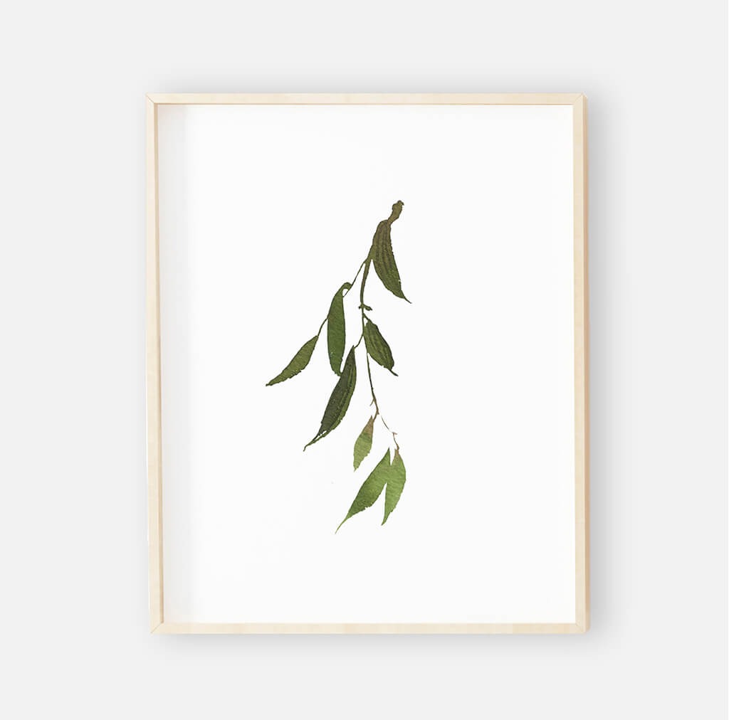 Olive Leaf Digital Nursery Art Print Group