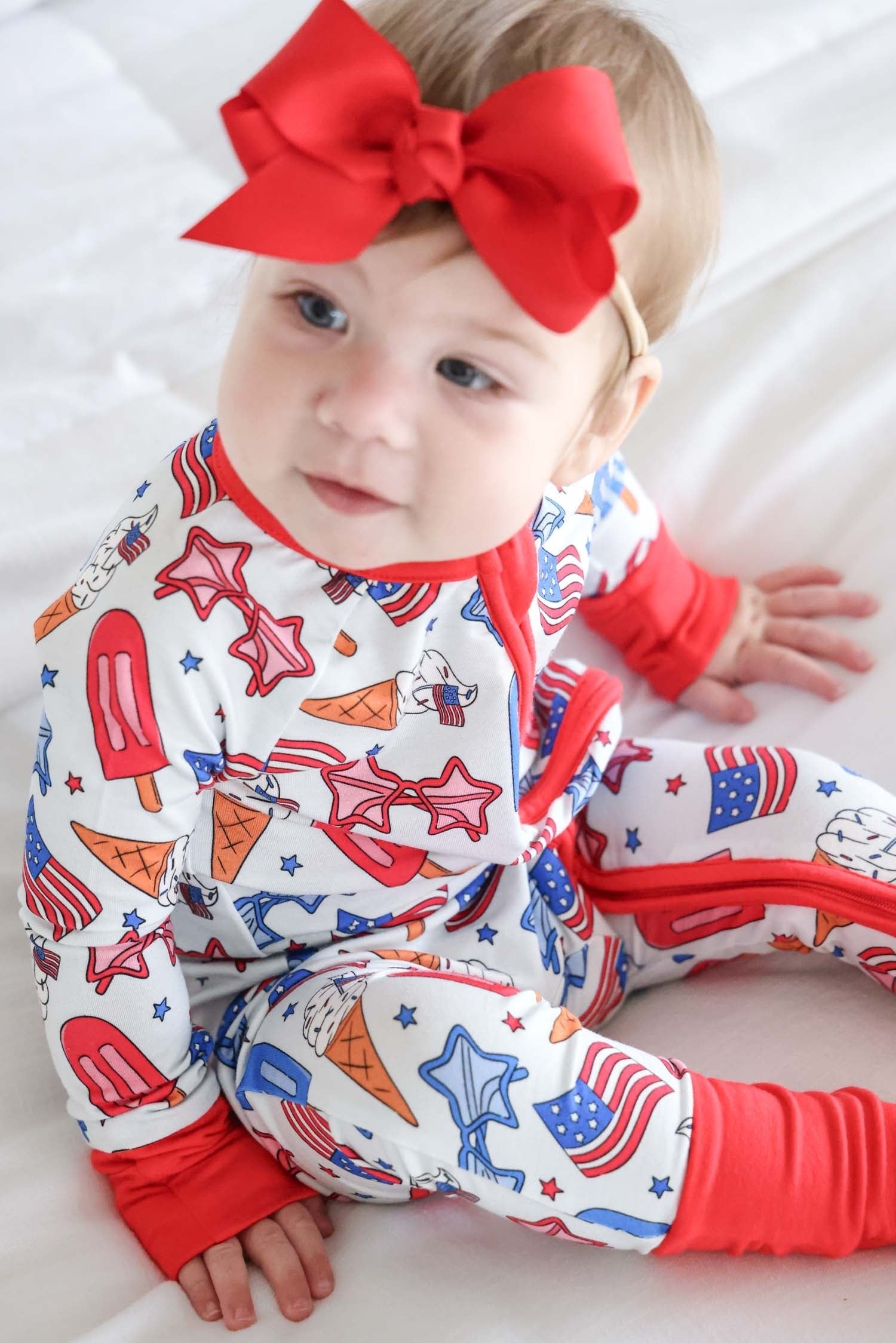 Ribbon Bow Headband | Candy Red