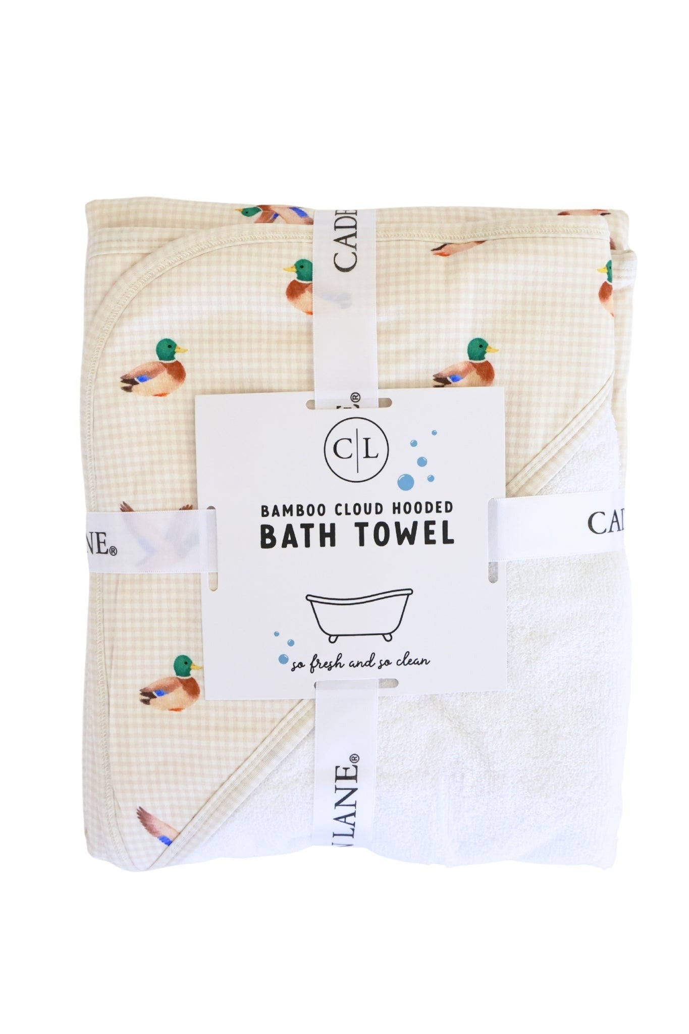 Embroidered Bamboo Hooded Towel | Little Mallard