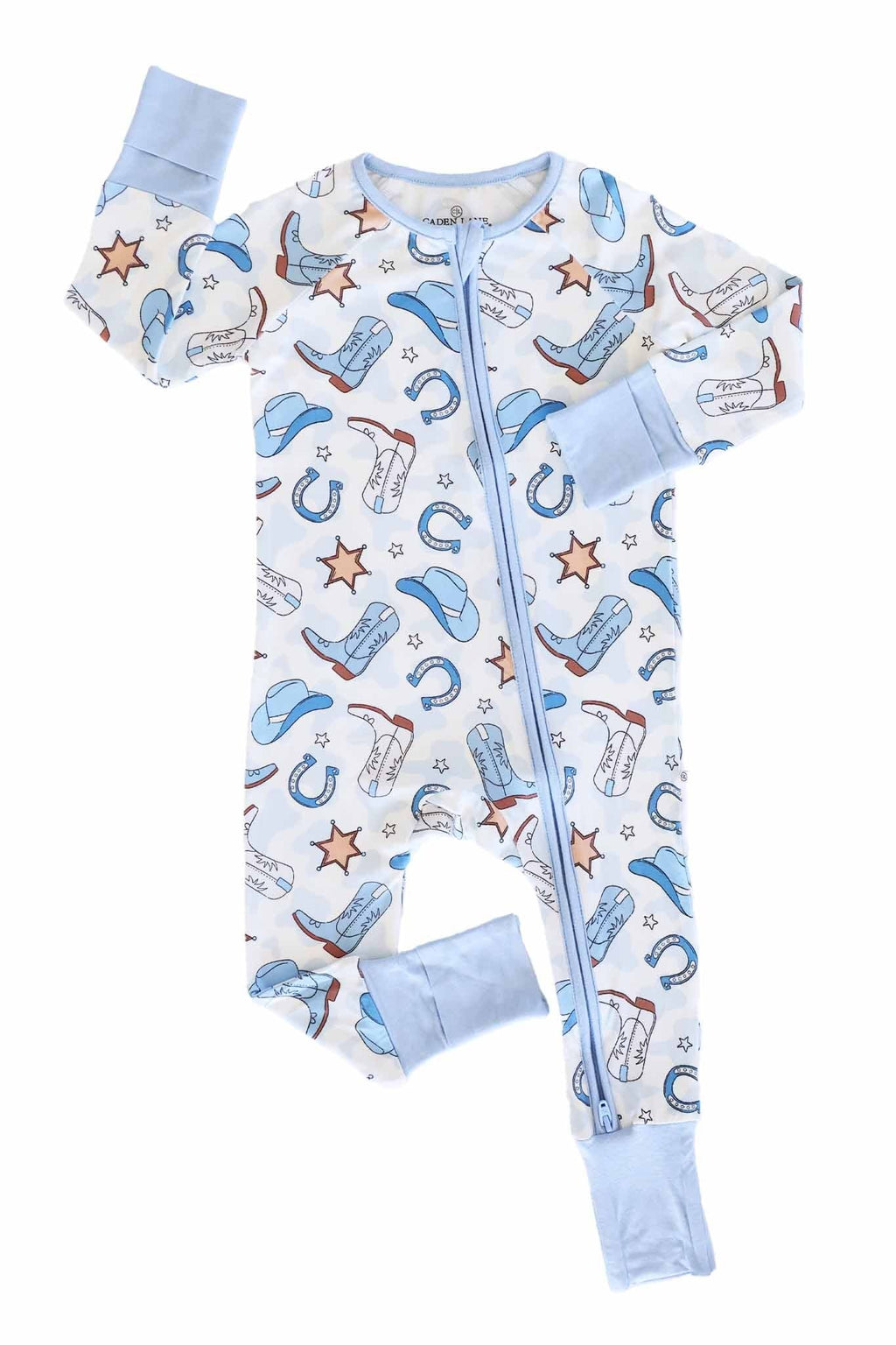 Rodeo Dreams Convertible Bamboo Zip Romper | Blue