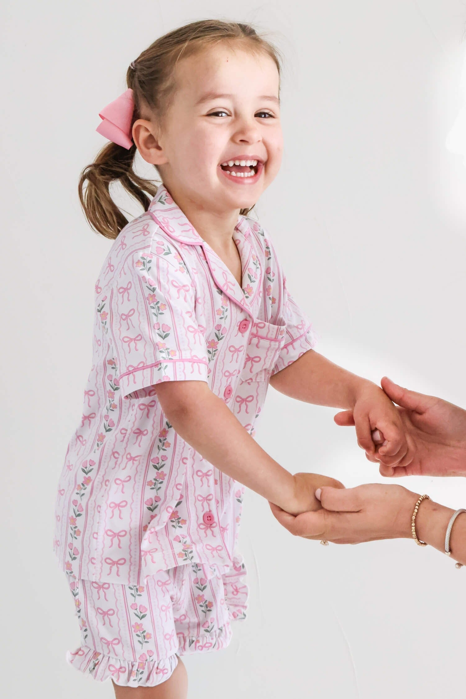 Girl's Two Piece Short Lounge Set | Coquette Garden