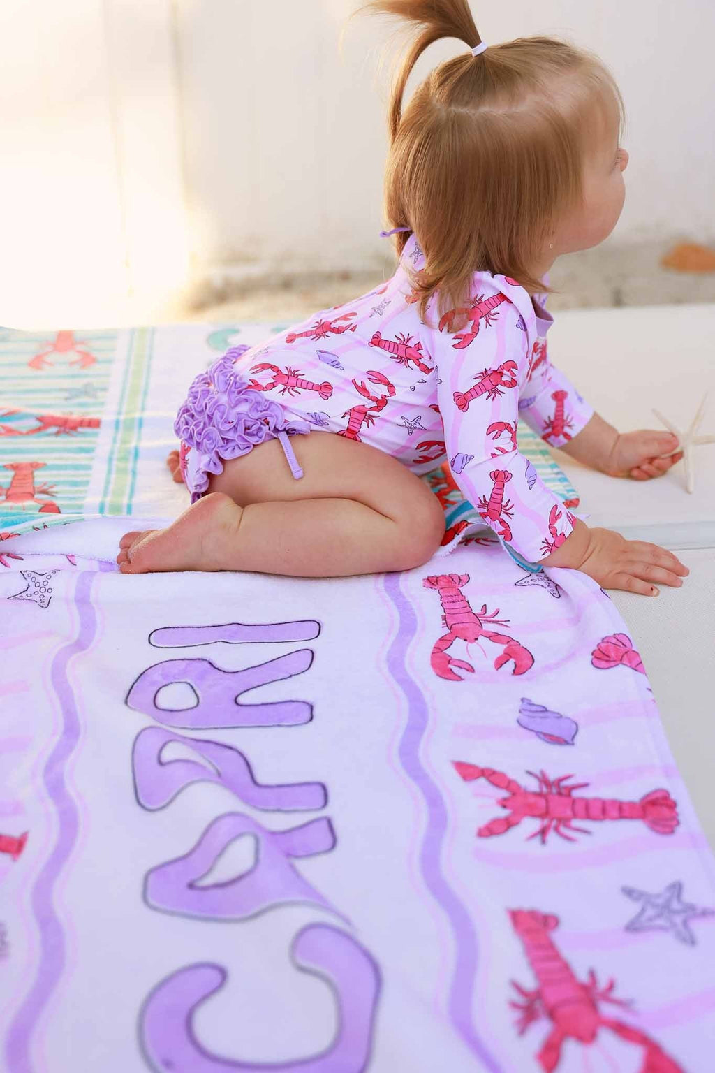 Pinch Me Personalized Kids Beach Towel | Pink
