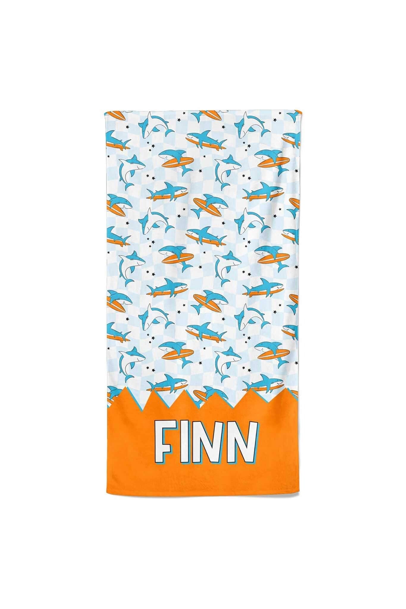 Totally Jawsome Personalized Kids Beach Towel