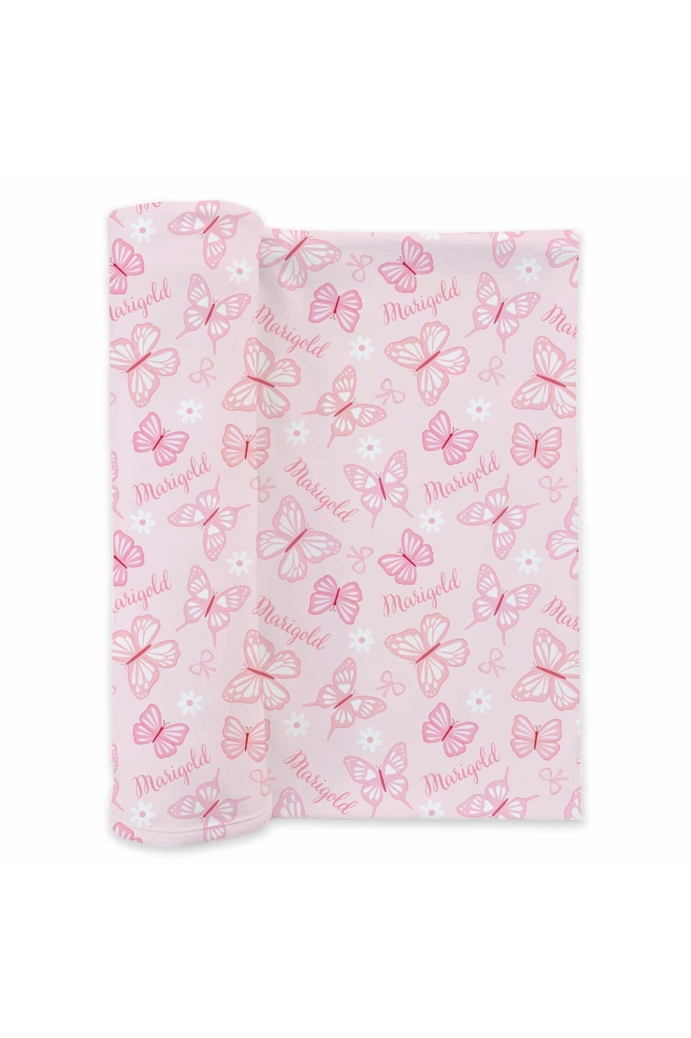 Personalized Swaddle Blanket | Blooming Butterflies