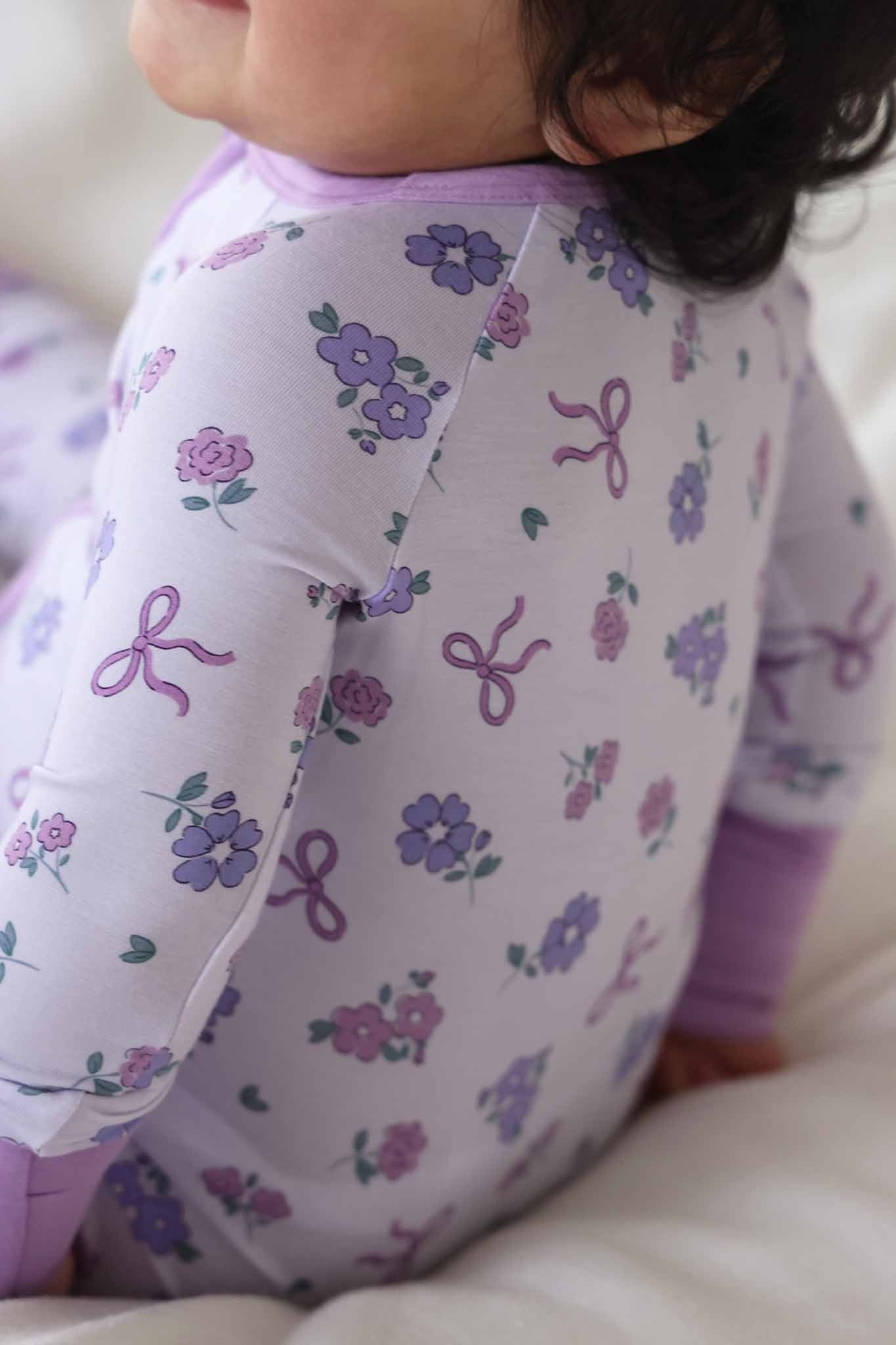 Ribbon & Roses Convertible Zip Romper | Purple