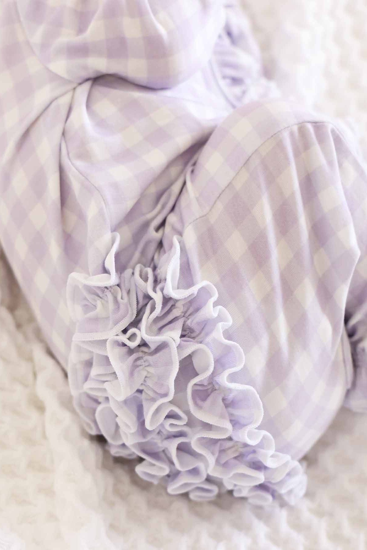 Peter Pan Collar Ruffle Zipper Footie
