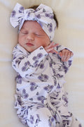 Ruffle Zipper Footie | Amethyst Garden