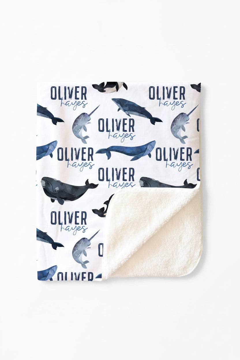 Whaley Cute | Personalized Kids Blanket