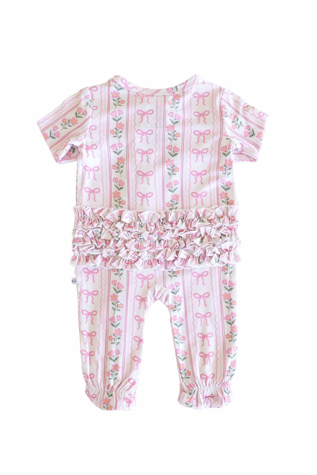 Ruffle Zipper Footie | Coquette Garden