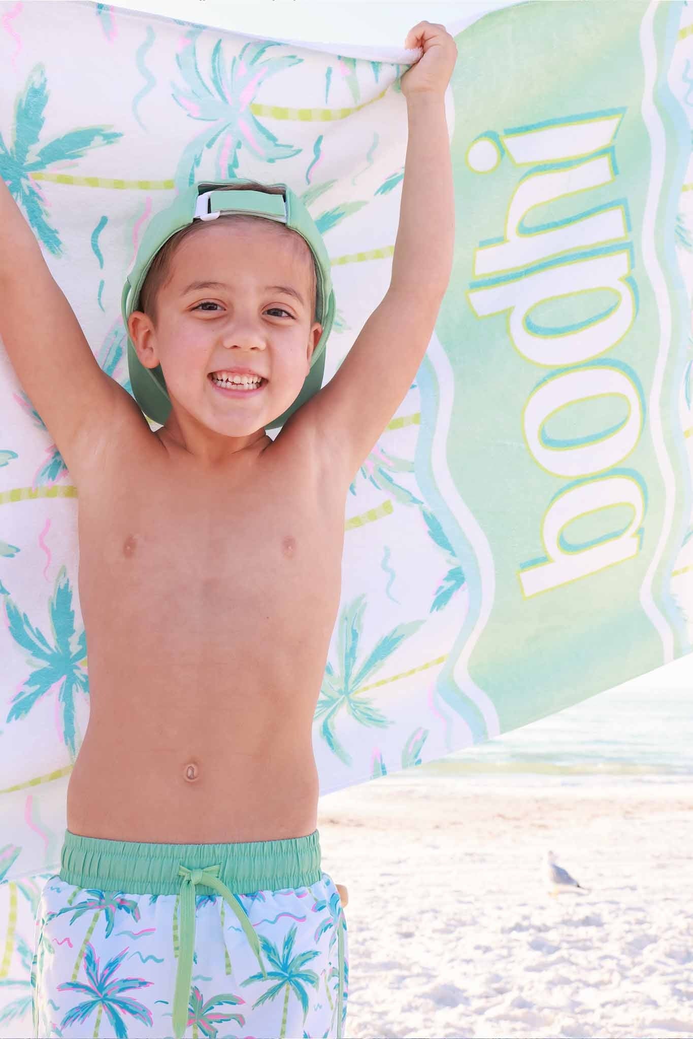 Blue Lagoon Personalized Kids Beach Towel