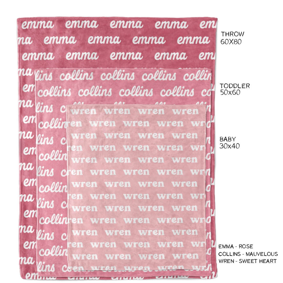 Rose Blossom Personalized Color Blanket