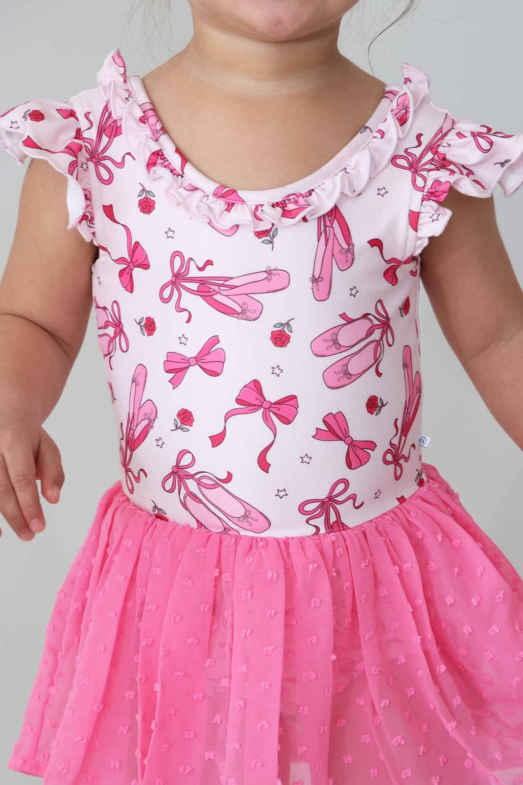 Swiss Dot Leotard | Pink Pirouette