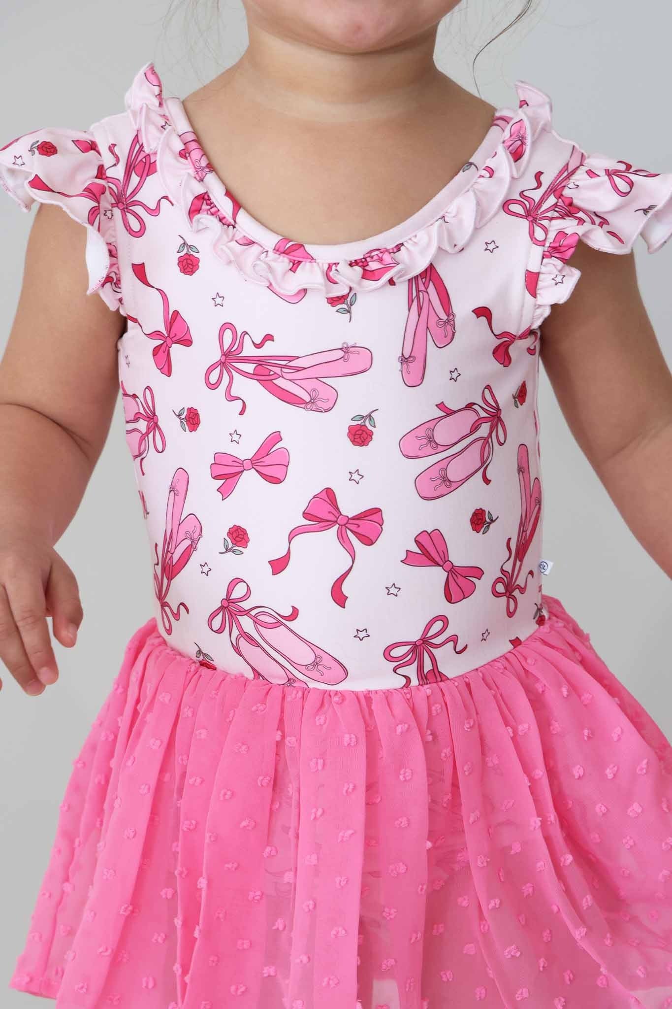 Swiss Dot Leotard | Pink Pirouette