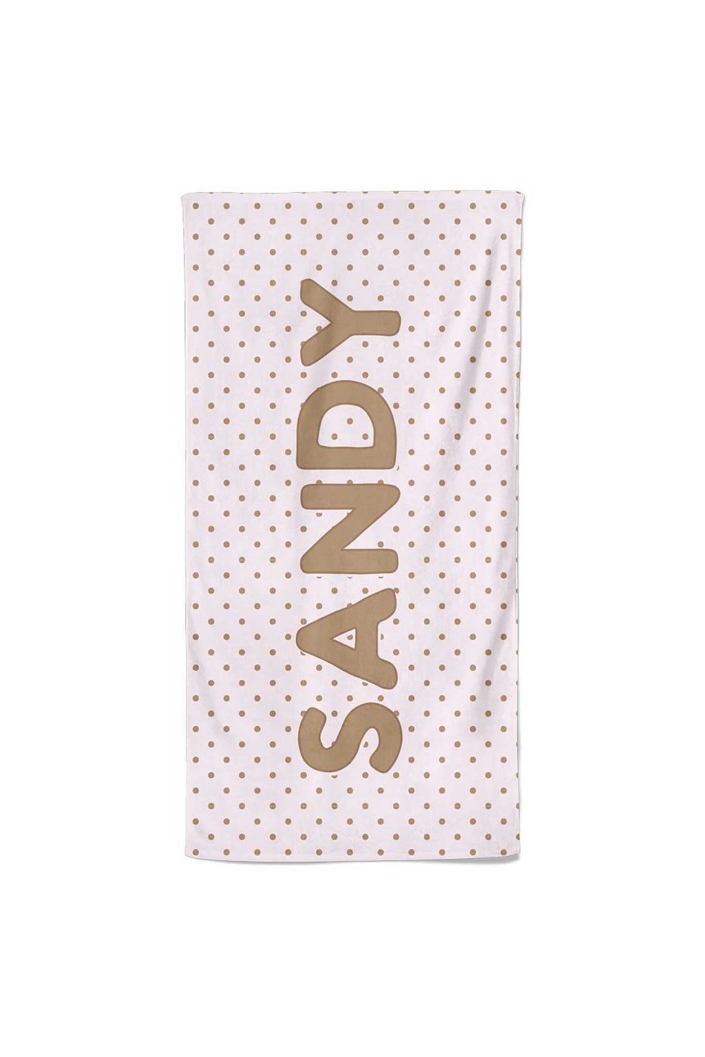 Sandy Stripes Personalized Kids Beach Towel | Polka Dots